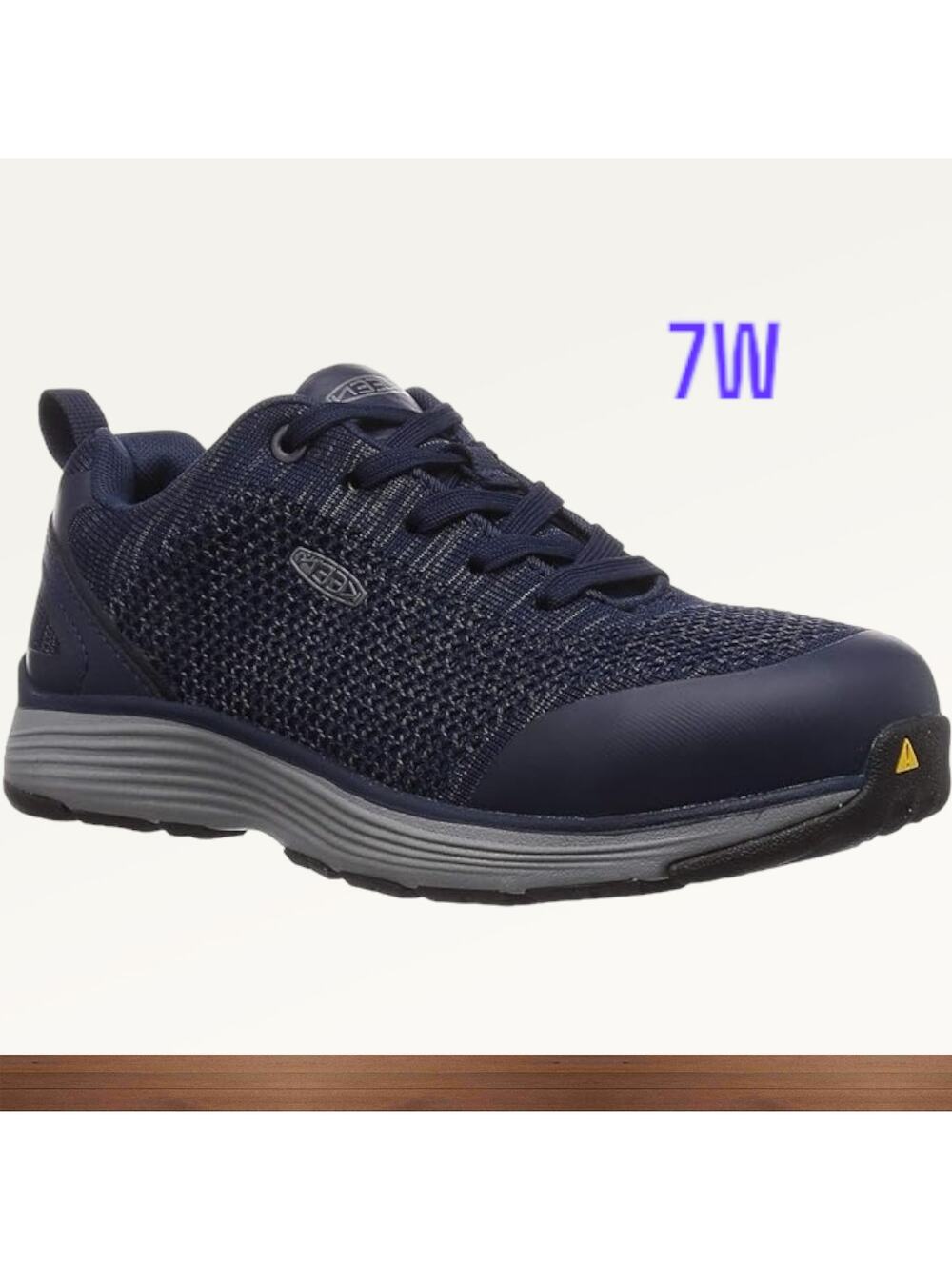 Keen Womens size 7W Sparta Blue Grey Alloy Toe Work Shoes ~ runs small